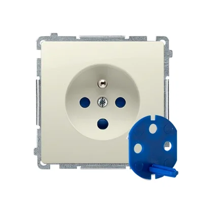 Zásuvka DATA s uzemněním a autorizačním klíčem (modul) 16A 230V béžová