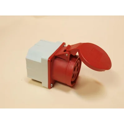 Zásuvka přímá s krabicí pod omítku 32A 400V 3P+Z+N IP44