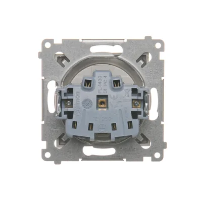 Zásuvka s uzemněním a žaluziemi (modul) 16A 230V zlatá (kovová)