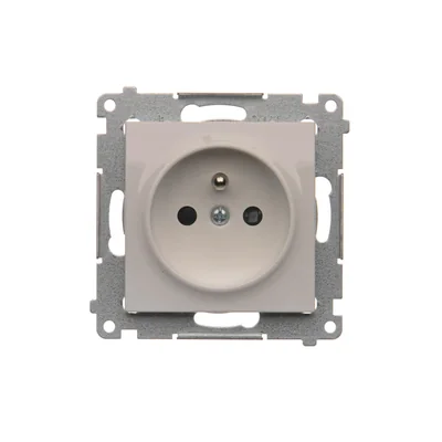 Zásuvka s uzemněním a žaluziemi (modul) 16A 250V bílé rychlospojky