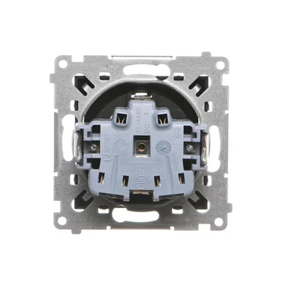 Zásuvka Schuko s krytkami (modul) Simon 54 WMDW-0311Sx-049 16A, 250V~, rychlospojky; černá