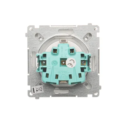 Zásuvka Simon Basic WMBW-70111x-1011 Schuko pro verzi IP44 (modul) 16A, 250V~, šroubovací svorky; bílá