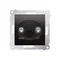 Zásuvka TV-DATA, dva výstupní porty typu "F" (modul), antracitová metalíza