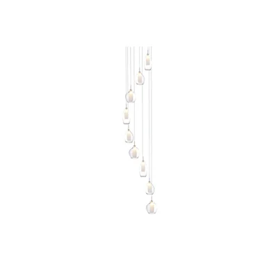 Závěsné chromové svítidlo AMBER MILANO E14 IP20 se skleněnými stínidly