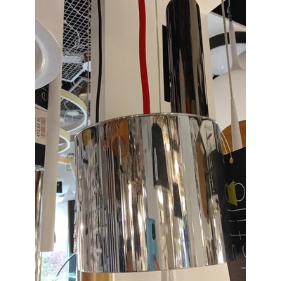 Závěsné svítidlo Tuba 111, chrom, červený kabel