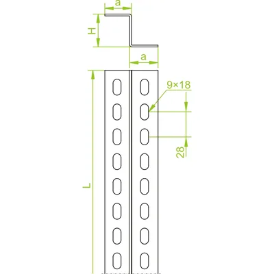 ZC30H35/3 Z-shaped sheet metal thickness - 2 mm