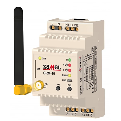 Zdalny sterownik gsm modułowy 2-kanałowy TYP: GRM-10