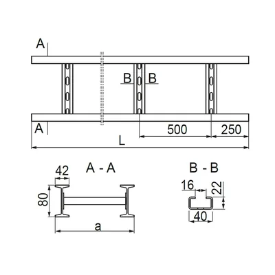 Žebřík DSH400H80/6