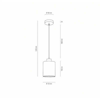 ZEFIR Hanging lamp 15cm 60W E27 oiled oak