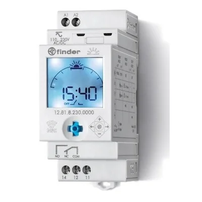 Zegar astronomiczny NFC 1P 16A IP20 230V AC/DC