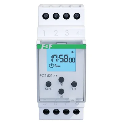 Zegar programowalny tygodniowy 1-kanałowy 16A 24–264 V AC/DC NFC