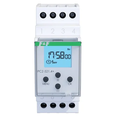 Zegar programowalny tygodniowy 1-kanałowy 16A 24–264 V AC/DC NFC