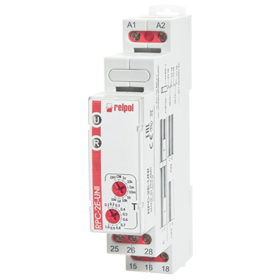 Zeitrelais 12-240V AC/DC 1P AgSnO2 16A / 250V AC