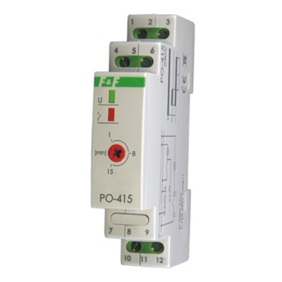 Zeitrelais mit Rückfallverzögerung, DIN-Schienenmontage 24V T=1-60s.