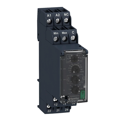 Zelio Control Relè di controllo livello 250 OHM/1 MOHM contatto 2C/O 8A