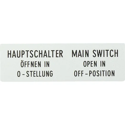ZFS61/62-T0 Mounting frames for/with plates, open only when the main switch is in position 0, in DE/EN, for T0, T3, P1