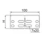 Zinc plated connector, height 60mm