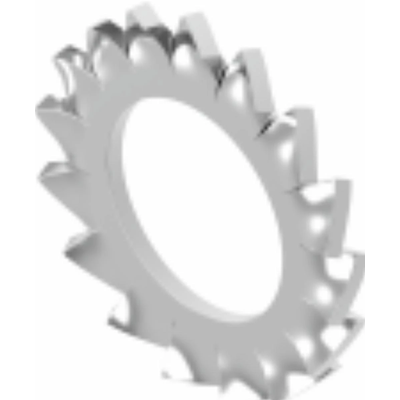 Zinc plated serrated washer, diameter 18mm, thread M10