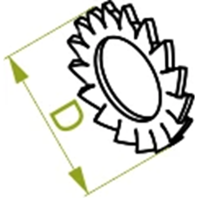 Zinc plated serrated washer, diameter 18mm, thread M10