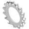 Zinc plated serrated washer, diameter 18mm, thread M10