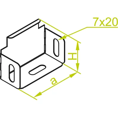 ZKL75H60 Tray end cap, sheet thickness - 1 mm