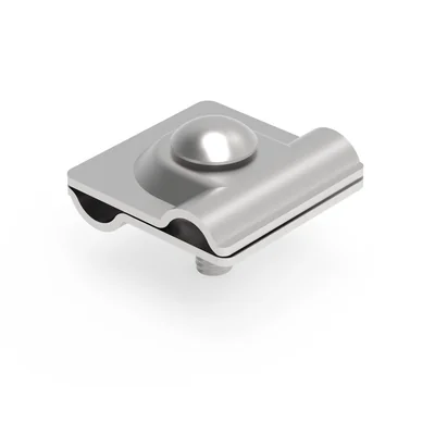 Złącze krzyżowe 1-otworowe 45x45mm 2,5mm M10x35