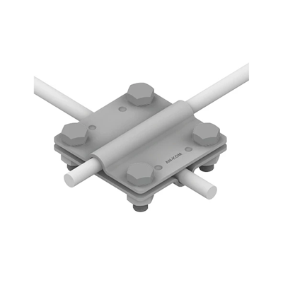 Złącze krzyżowe 2 płytki 4xM8x40 szerokość bednarki 40mm ocynkowane ogniowo