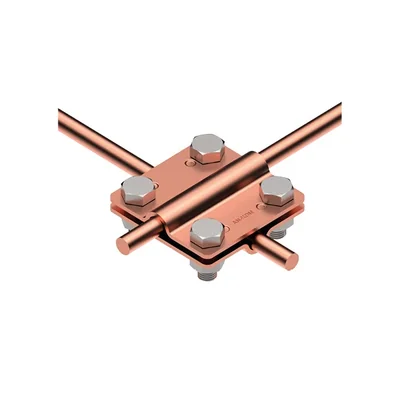 Złącze krzyżowe /małe/ B=30 mm (2 płytki-4xM8) miedziane