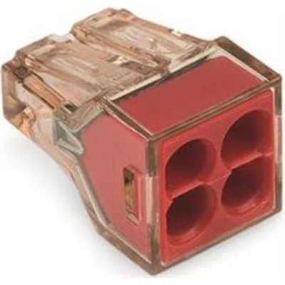 Złączka do puszek instalacyjnych 4 x 4mm2 brązowo-czerwona