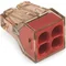 Złączka do puszek instalacyjnych 4 x 4mm2 brązowo-czerwona