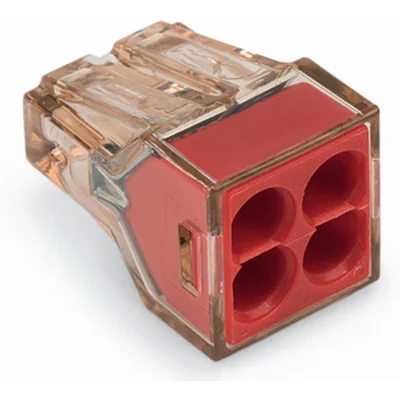 Złączka do puszek instalacyjnych 4 x 4mm2 brązowo-czerwona