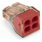 Złączka do puszek instalacyjnych 4 x 4mm2 brązowo-czerwona