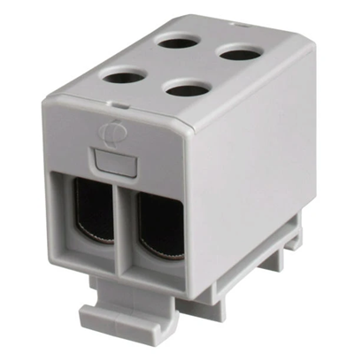 Złączka szynowa gwintowa rozgałęźna AL/CU, 1, 5-50mm2, TS 35, 1 tor, 4 otw. zaciskowe
