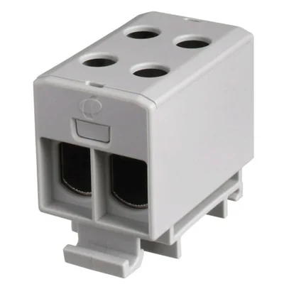 Złączka szynowa gwintowa rozgałęźna AL/CU, 1, 5-50mm2, TS 35, 1 tor, 4 otw. zaciskowe