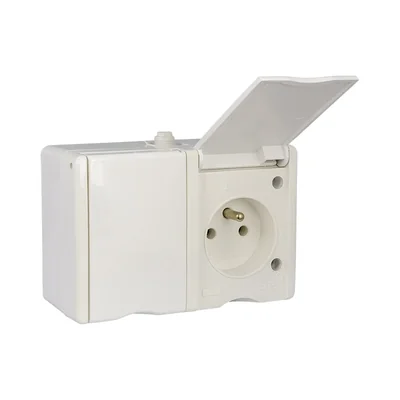 Żuk dvojzásuvka 2x2P+Z n/t IP44 bílá VG 262-01