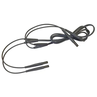 Zweiadriges Kabel 2 m mit Bananensteckern abgeschlossen