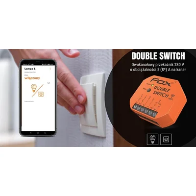 Zweikanaliges WLAN-Relais 230 V DOPPELSCHALTER