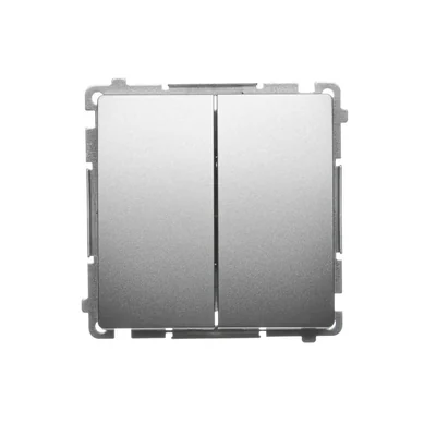 Zweikreistaster: 2 Eingänge, 2 Ausgänge (Modul) 230V, metallic satiniert