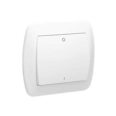 Zweipoliger Schalter 10A, 250V, Schraubklemmen, weiß