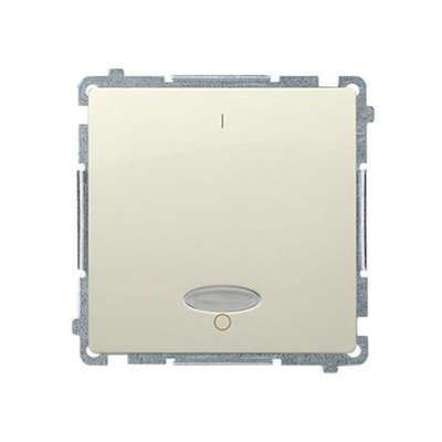 Zweipoliger Schalter mit Hintergrundbeleuchtung (Modul) 230V, beige