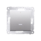 Zweipoliger Schalter mit LED-Hintergrundbeleuchtung (Modul) 10A, 250V, Schnellanschlüsse, silber (metallic)