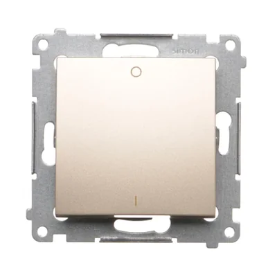 Zweipoliger Schalter (Modul) 10A, 250V, Schnellanschlüsse, Gold (metallisch)