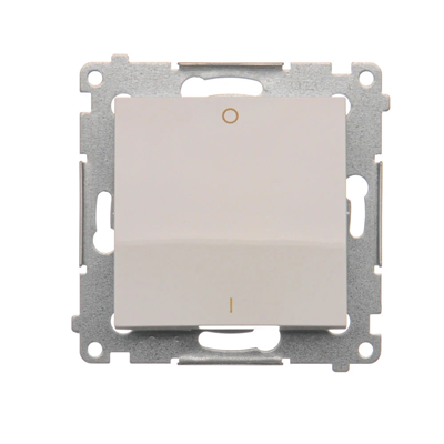 Zweipoliger Schalter (Modul) 16A, 250V, Schraubklemmen, weiß
