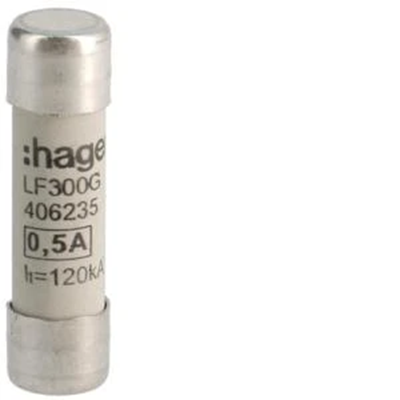 Zylindersicherungseinsatz 10x38 mm gG 0,5 A 500 V a.c.